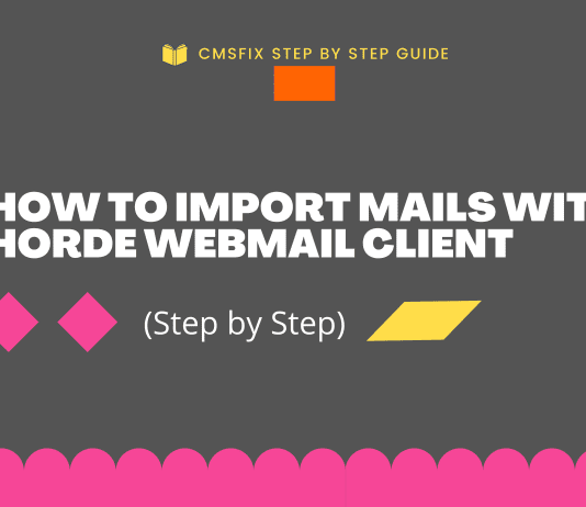 How to Import Email through Webmail in Horde